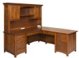 Oakwood Executive L-Desk with Hutch